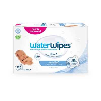 WaterWipes Plastic-Free Original Unscented 99.9% Water Based Baby Wipes - (Select Count)