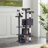 BestMassage Cat Tree 54/70 Inch Cat Tower with Sisal Scratching Post - 2 of 4