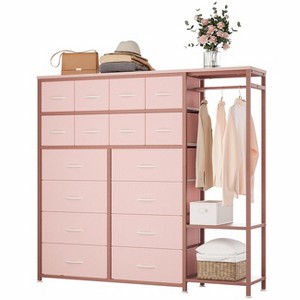 Clothes Rack with 16 Fabric Drawers and 2 Storage Shelves -  Heavy Duty Garment Rack, Freestanding Wardrobe Clothing Rack for Hanging Clothes - 1 of 4