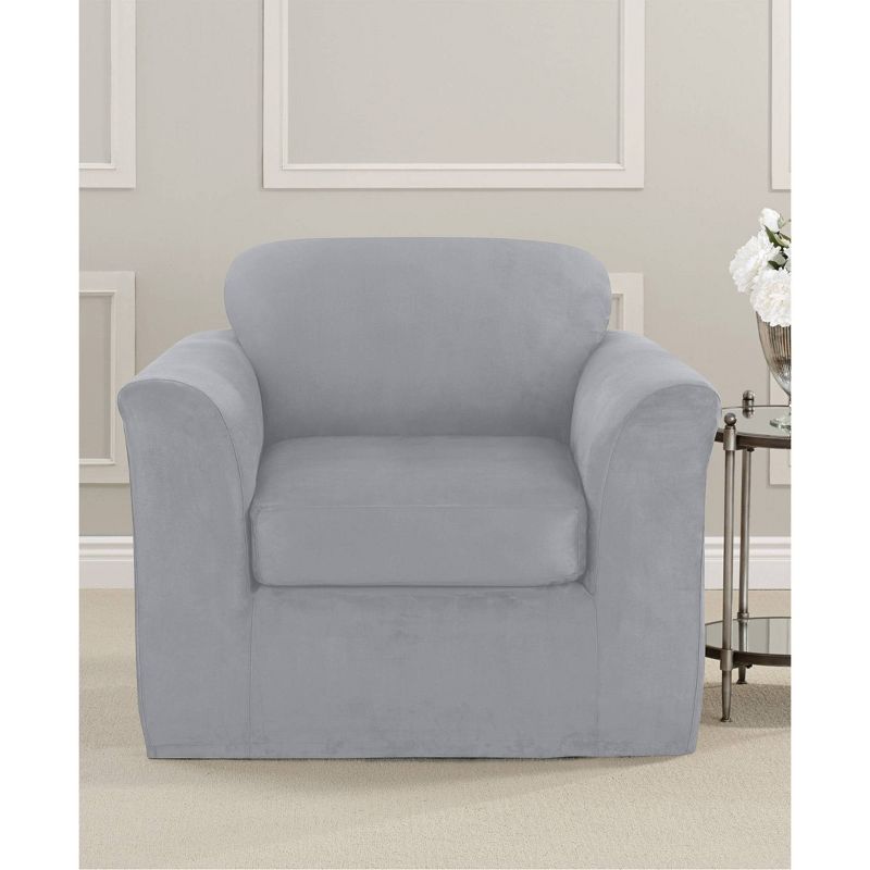 Ultimate Stretch Chair Suede Slipcover - Sure Fit, 3 of 6