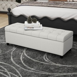 Lyngins Storage Ottomanes with Storage Space,Modern Upholstered Storage Bench,Storage Bench Benches for Living Room,Bedroom - 1 of 4