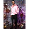 Lars Amadeus Men's Long Sleeves Button Down Prom Party Satin Dress Shirts - 3 of 4