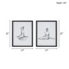 AZL1 Life Concept Wall Art 2 Piece Feminine Figures Sketch Framed Glass Matted Set by Elise Green Display for Home Decor, White, 24"*20.5"*3.5" - 4 of 4