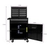 5-Drawer Rolling Chest with Wheels Detachable Storage Cart with Bottom Cabinet Adjustable Shelf Tool Organizer for Garage Warehouse Workshop - 2 of 4