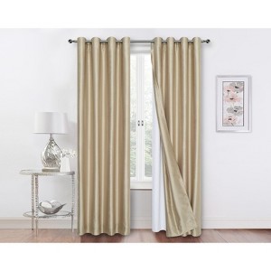 GoodGram Kate Aurora Living 2 Pack Double Layered 100% Blackout And Sheer Window Curtains - 1 of 1