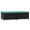 vidaXL Patio Footrests with Cushions 2 pcs Black Poly Rattan - 2 of 4