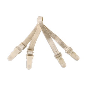 Allegra K Women's Elastic Non-slip Adjustable Bra Shoulder Strap Clips Holder - 1 of 4