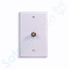 SatelliteSale Coaxial Wall Plate Female to Female F-Type RG-6 2.4GHz Universal Connector White With Screws and a Wall Bracket Included - 2 of 4