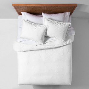 White Garment Washed Embroidered Duvet Cover Set (Full/Queen) - Opalhouse