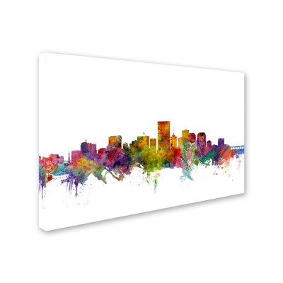 Trademark Fine Art -Michael Tompsett 'Richmond Virginia Skyline' Matted Framed Art