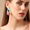 SOHI Women's Blue Chainlink Drop Earrings - 3 of 3