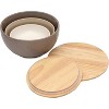 Thirstystone Ceramic Serving and Mixing Bowls with Acacia Wood Lids, Set of 3 Nesting Bowls for Food Prep, Storage, and Holiday Serving - 2 of 4