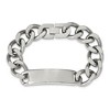 Black Bow Jewelry Men's 15mm Stainless Steel Polished I.D. Bracelet, 9 Inch - 2 of 4