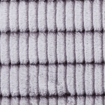 Henry 20" x 20" Gray Textured Faux Fur Throw Pillow