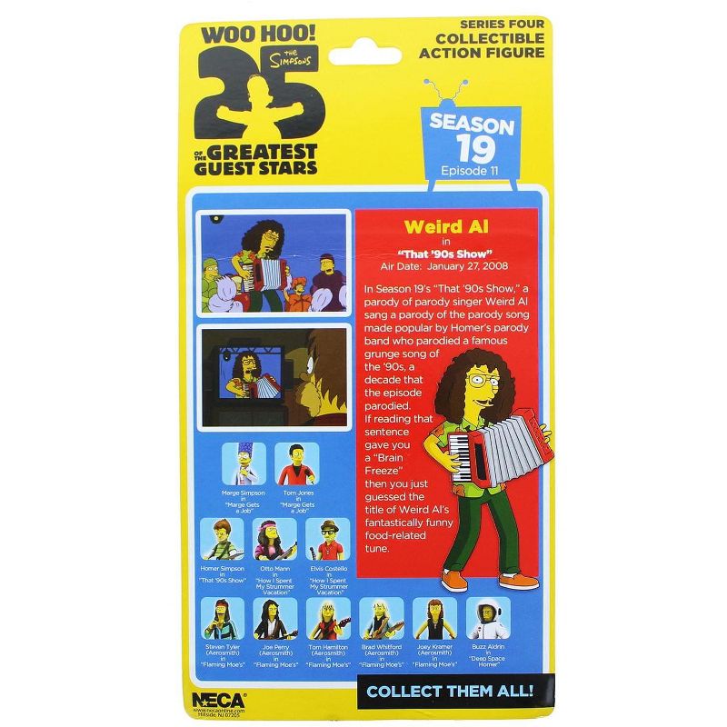 Neca The Simpsons 25 Greatest Guest Stars Series 4 Figure, Weird Al Yankovic, 2 of 3