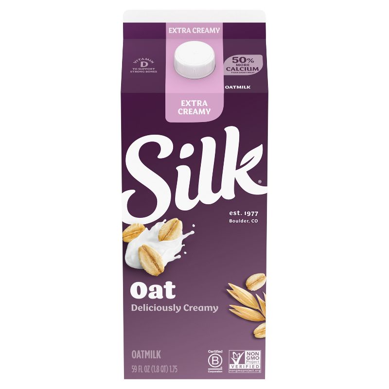 Silk Extra Creamy Oat Milk - 0.5gal, 3 of 12