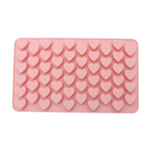 Unique Bargains Chocolate Mould 55-Cavity Mini Heart Candy Mould Hand Wash 7.2"x4.29"x0.51" 1 Pc - 1 of 4