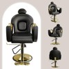 360° Swivel Barber Chair Hair Chair Stylist Chair with Heavy Duty Hydraulic Pump, Adjustable Headrest & Reclining Backrest, Reclining Salon Chair - 2 of 4