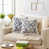 REGALWOVEN Fade-Resistant Leaf Print Ruffled Trim Bohemian Throw Pillow Cases 2 Pcs - 2 of 4