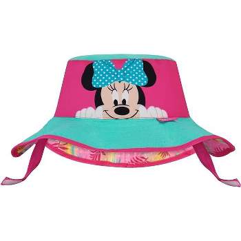 Disney Minnie Mouse Girls Bucket Hat, Sun Hat for Toddlers/Little Girls Ages 3-8
