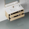 Bencmate Bathroom Storage Cabinets, Wall-mounted Bathroom Vanity, Drawers that Have Soft-close Mechanisms, Brown, 47.24"*19.69"*22.44" - 3 of 4
