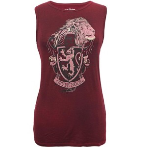 Harry Potter Womens Hogwarts House Juniors Muscle Tank Top - 1 of 3