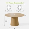 PexFix 52" Round Dining Table for 6 People Modern Pedestal Table with Fluted Cone Base & Wood MDF Top for Small Space Kitchen Dining Room Cafe Natural - 4 of 4