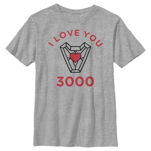 Boy s Marvel Avengers Endgame I Love You 3000 T Shirt Athletic Heather Small