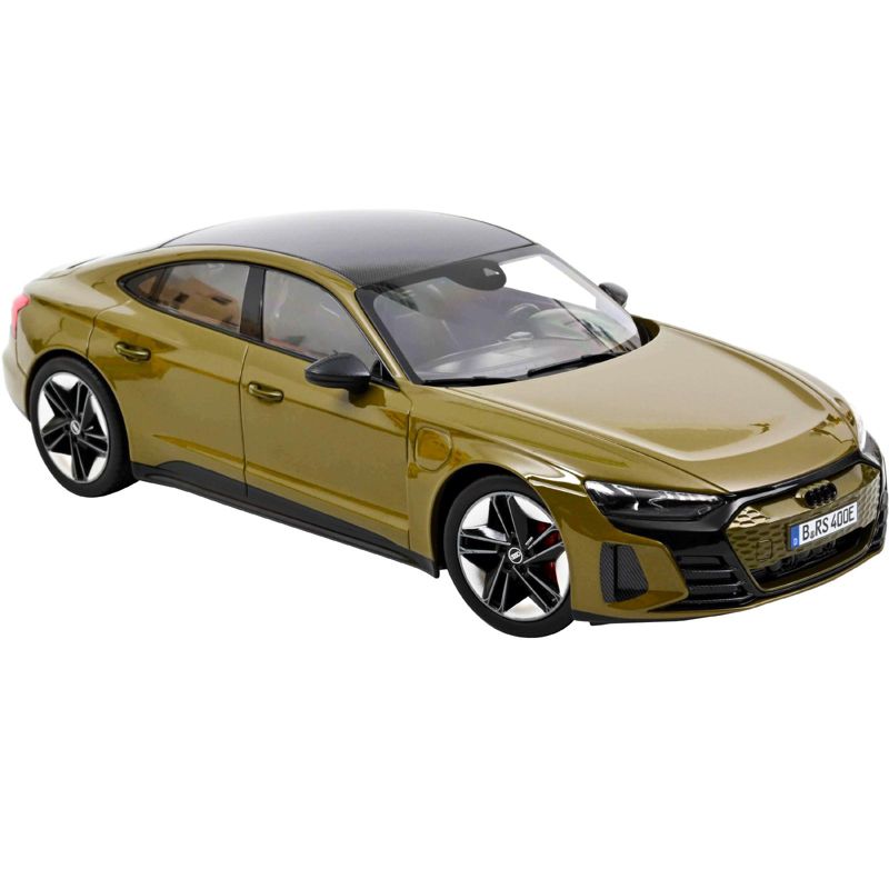 2021 Audi RS E-Tron GT Olive Green Metallic with Carbon Top 1/18 Diecast Model Car by Norev, 2 of 4