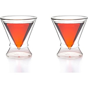 LEMONSODA Double-Walled Stemless Martini Glasses  - 8oz - 1 of 4