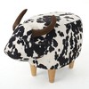 JUJABU Modern Animal Ottoman – Cow-Shaped Accent Stool, Home Decor Suitable for Living Room, Bedroom, Porch, Backyard - 2 of 4