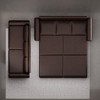 Kumasinova 3-in-1 Convertible Faux Leather Chesterfield Sofa, King Pull-Out  Sleeper Sofa Bed, Retro Couch with Rivet Trim & Rolled Arm, Steel Frame - 2 of 4