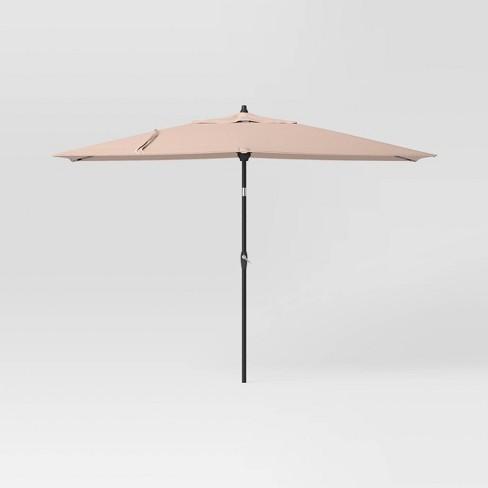 Makkelijker maken schaal Bijwonen 10'x6' Rectangular Market Patio Umbrella Tan - Black Pole - Threshold™ :  Target