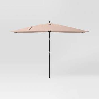 6'x10' Rectangular Outdoor Patio Market Umbrella with Black Pole - Threshold™