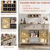 53.5'' Buffet Cabinet with Storage, 36'' Tall Wood Rustic Sideboard with 3 Drawer, Reversible Wine Rack and Adjustable Shelf - 3 of 4