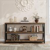 Industrial Long Console Table, 55 Inch 3-Tier Entryway Table with Storage Shelves, for Entryway, Hallway, Living Room, Bedroom - 4 of 4