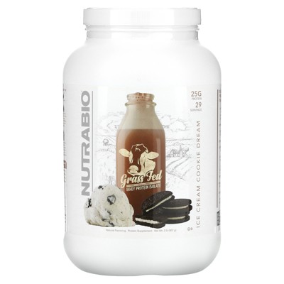NutraBio Grass Fed Whey Protein Isolate, Ice Cream Cookie Dream, 2 lb (907 g)