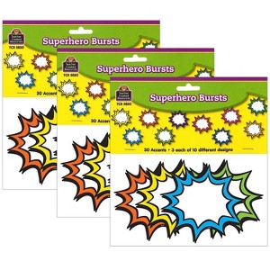 Teacher Created Resources Superhero Burst Accents 30 Per Pack 3 Packs (TCR5830-3) - 1 of 2