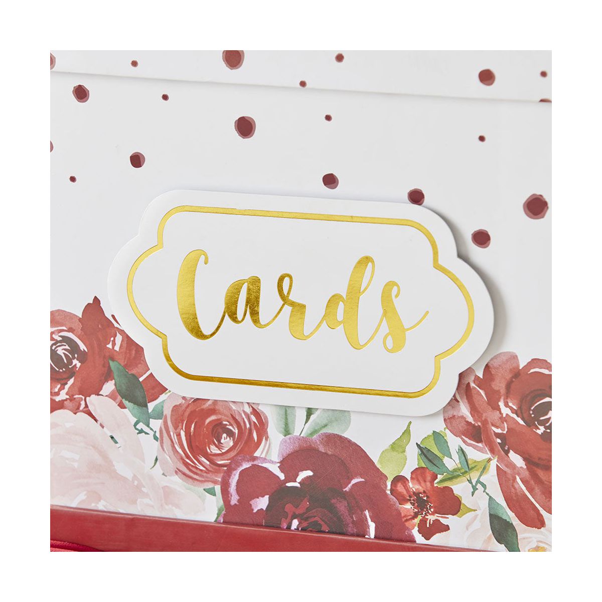 Kate Aspen Burgundy Blush Floral Collapsible Card Box | 28506NA - thumbnail 3