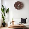 REGALWOVEN Plastic Silent Battery Powered Date and Temperature Wall Clock 12 Inches - 3 of 4