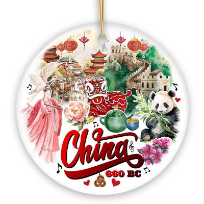 Vintage Artistic China Ornament, Chinese Heritage Gift and Keepsake| OrnamentallyYou