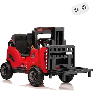 12V Ride On Forklift Toy Car for Kids, Electric Ride On Car with Remote Control, Liftable Fork & Pallet, 2 Speed Modes, Built-in Music - 1 of 4