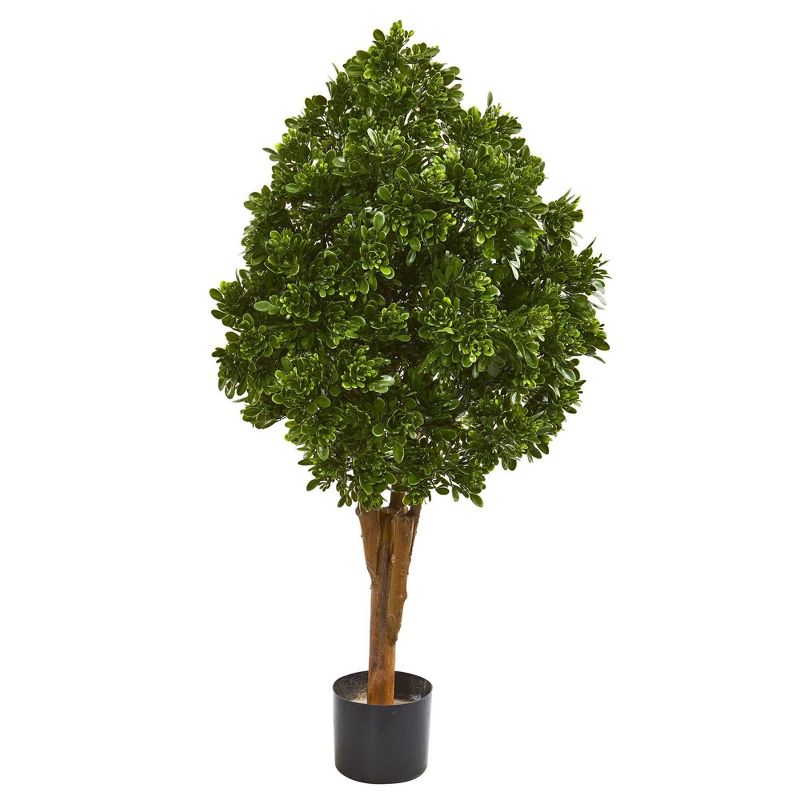 Nearly Natural 41-in Tea Leaf Artificial Tree UV Resistant (Indoor/Outdoor), 1 of 2