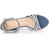 Allegra K Women's Rhinestones Crisscross Strap Strappy Chunky Heel Sandals - 4 of 4