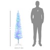 TopComfy Christmas Tree Stand 5ft Pencil Prelit Artificial Christmas Tree with Colorful Lights, White, 15.8"*15.8"*59" - 3 of 4