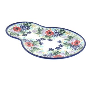 Blue Rose Polish Pottery 13H WR Unikat Breakfast Plate - 1 of 1