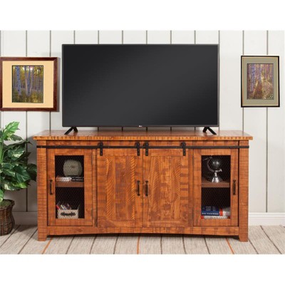 Omaha 65" Solid Wood TV Stand Honey Tobacco Finish - Martin Svensson Home