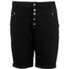 ellos Women's Plus Size Button-Front Denim Shorts - image 4 of 4