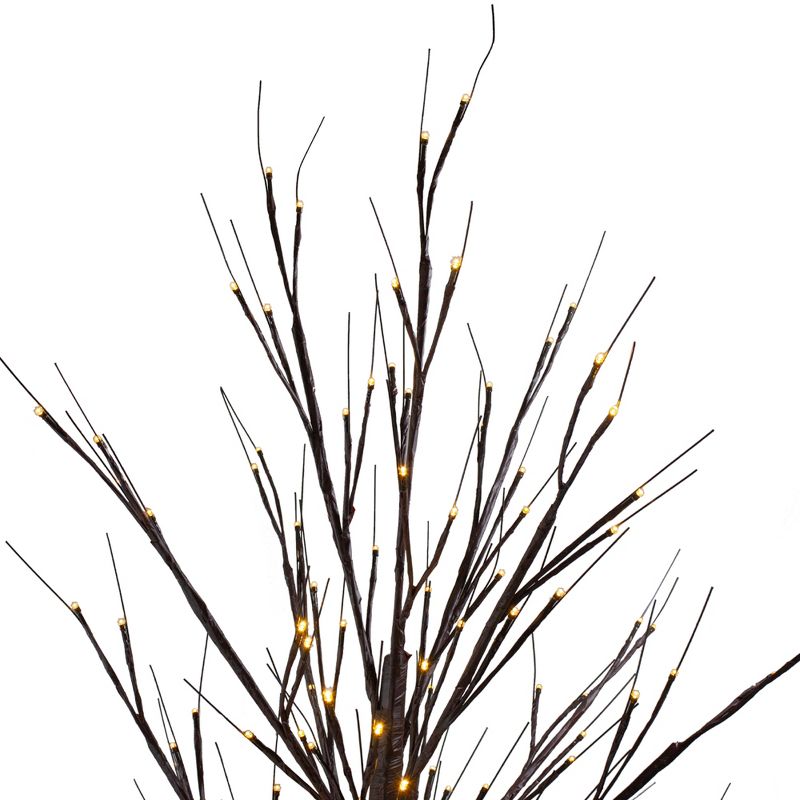 Northlight 6' Lighted Christmas Birch Twig Tree Outdoor Decoration - Warm White LED Lights, 4 of 6
