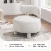 Okak Modern Soft Fabric Upholstered Armless Reading Accent Chair,Teddy/Fur Barrel Chair for Vanity Room,Bedroom - 3 of 4